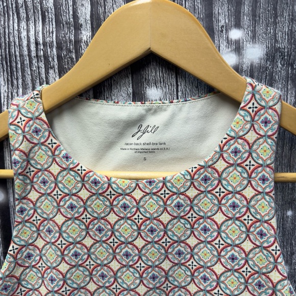 J. Jill Racer Back Tank With Shelf Bra Small - Picture 2 of 3